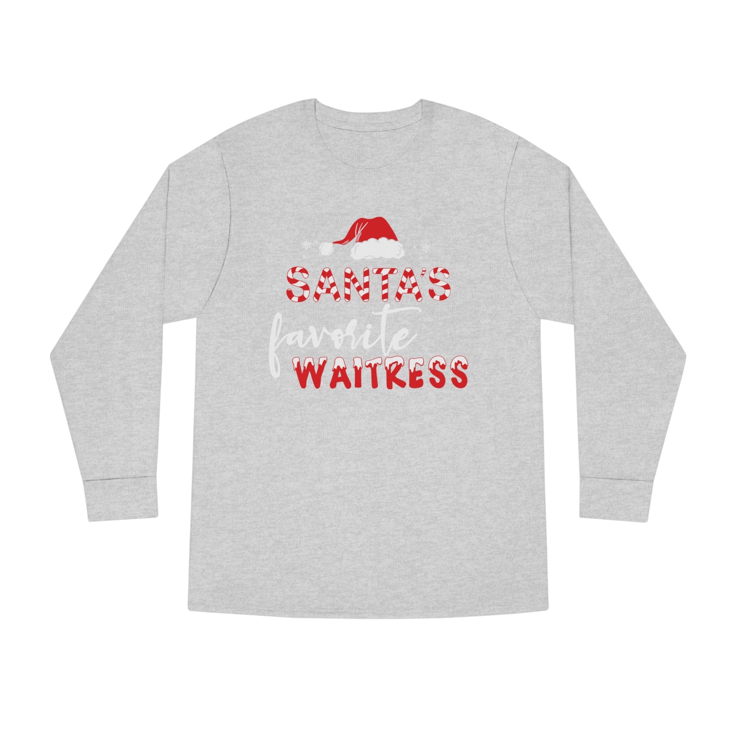 Santa's Favorite Waitress Christmas Long Sleeve Tee