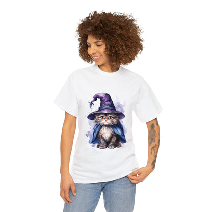 Witch Wizard Cat Halloween Short Sleeve Tee