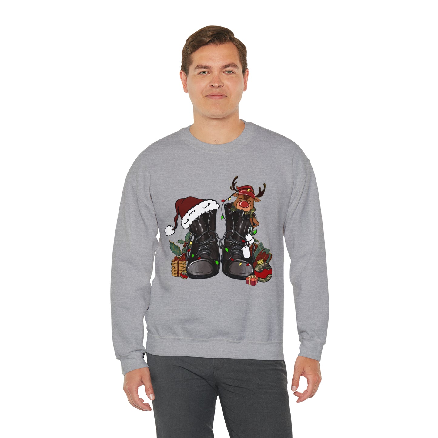 Military Boots Christmas Sweatshirt