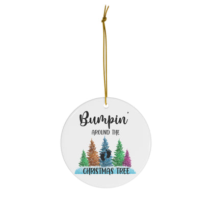 Bumpin' Around The Christmas Tree Christmas Ceramic Ornament