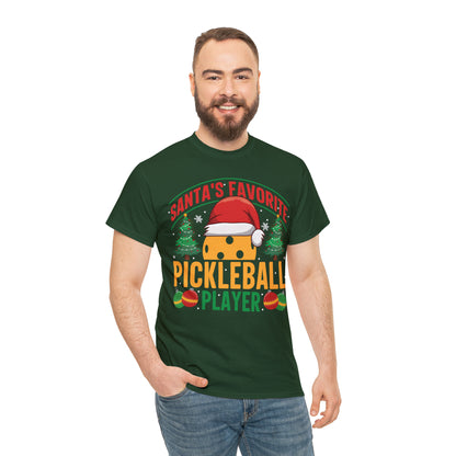 Santa's Favorite Pickleball Player Christmas Short Sleeve Tee