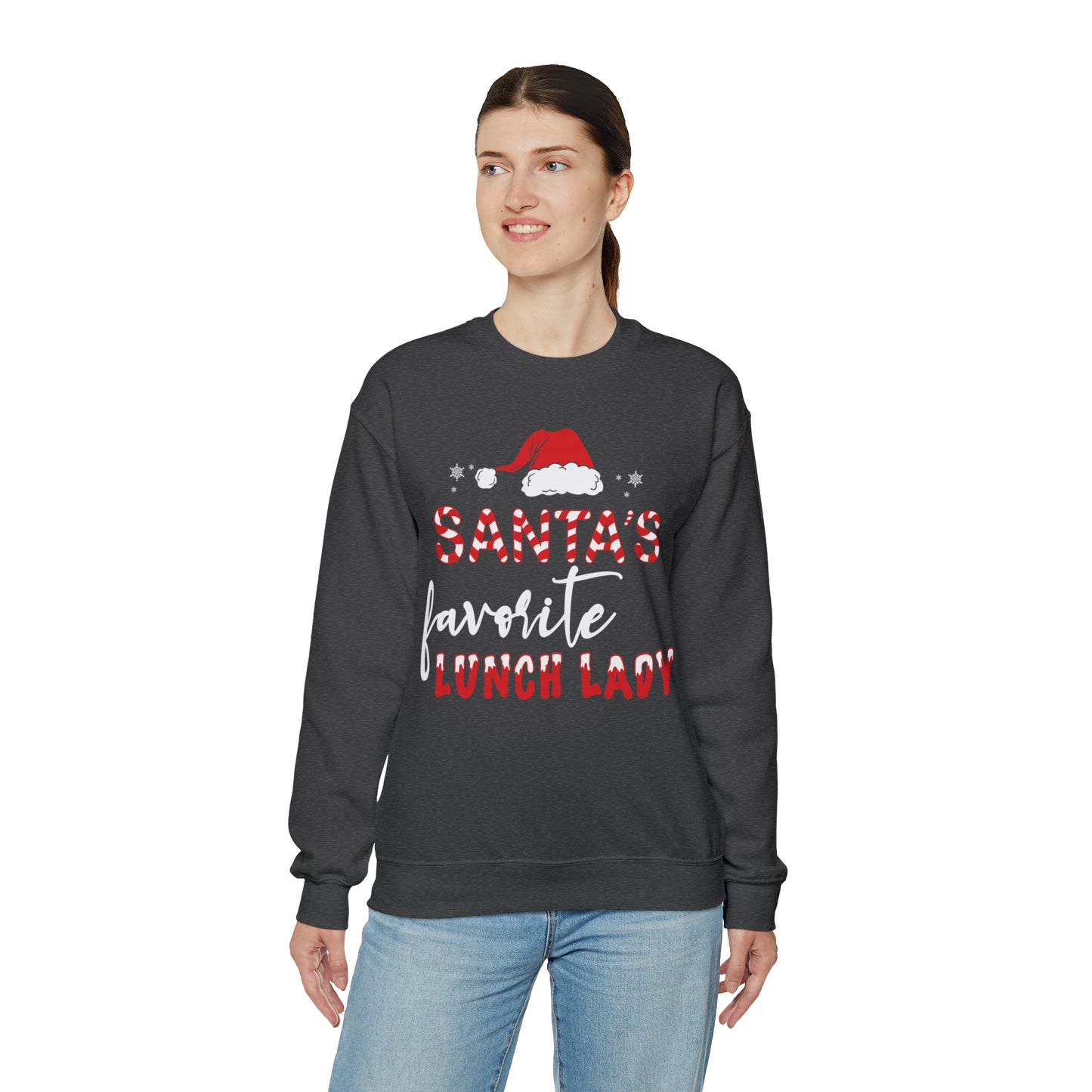 Santa's Favorite Lunch Lady Christmas Sweatshirt