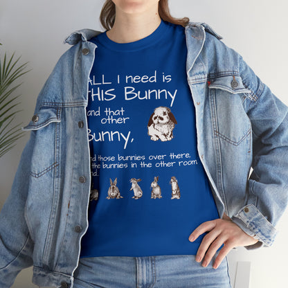 All The Bunnies Rabbit lover Unisex Heavy Cotton Tee