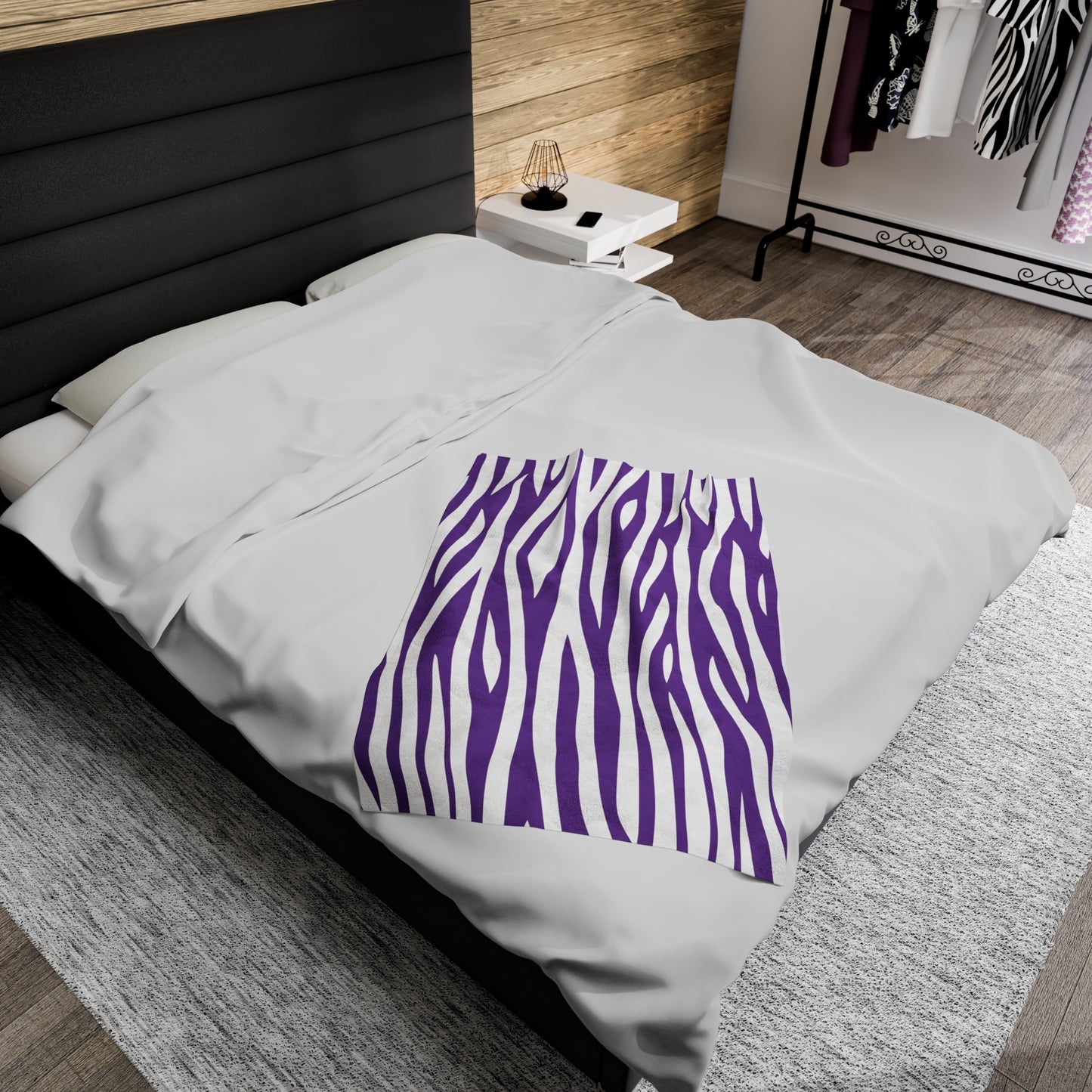 Purple Zebra Pattern Blanket