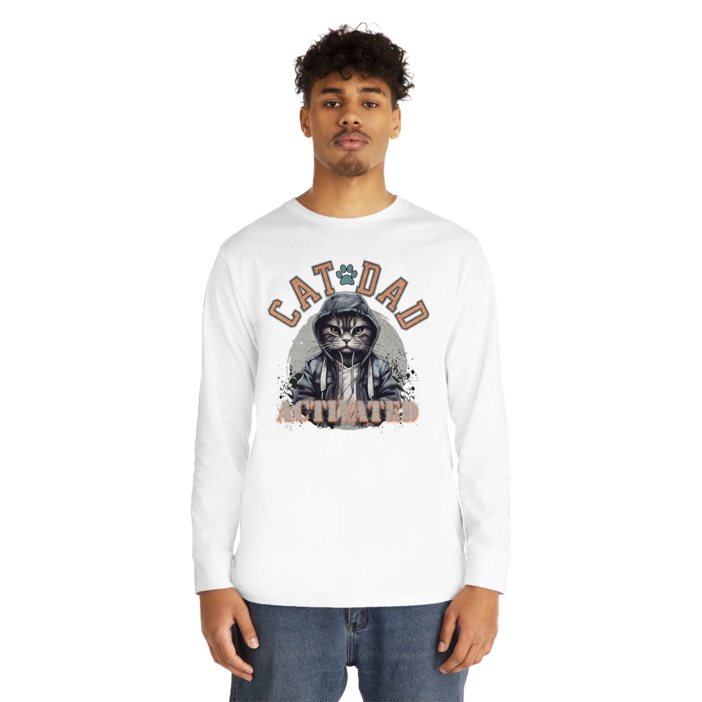 Cat Dad Activated Long Sleeve T-shirt