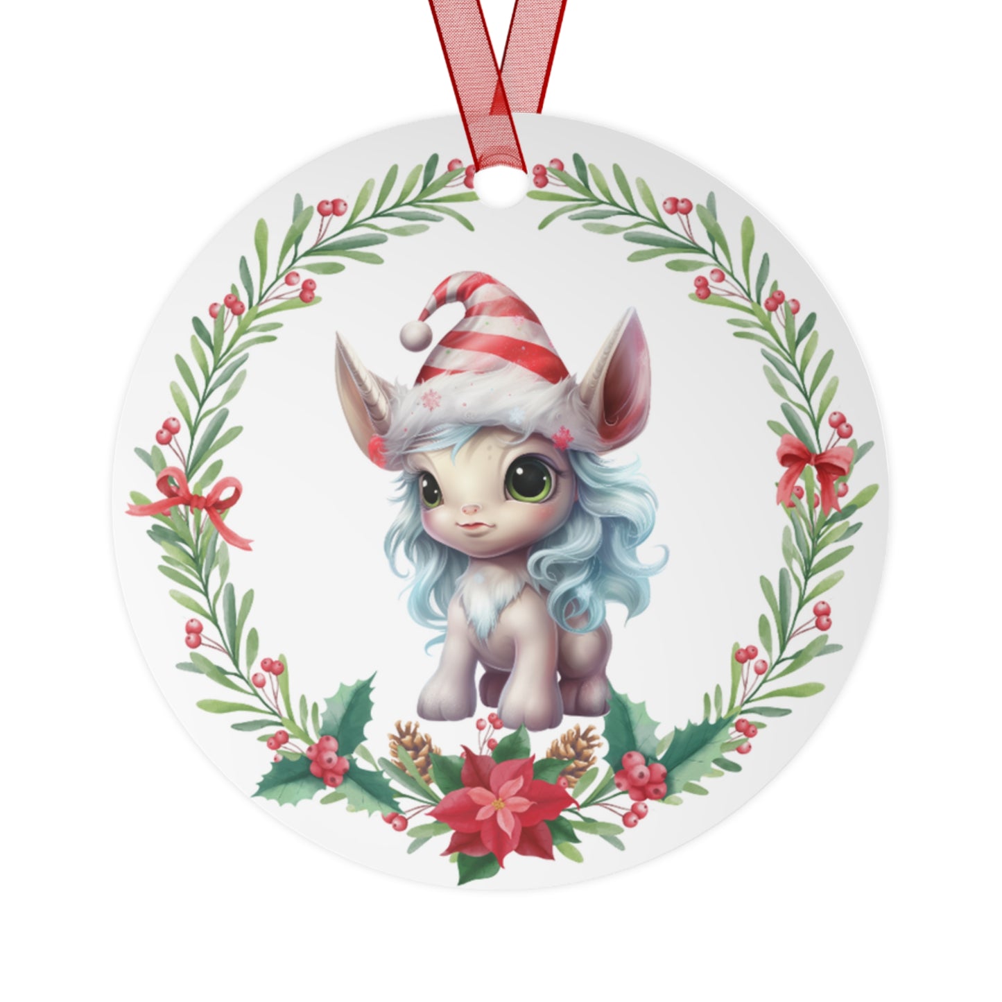 Christmas Unicorn 5 Ornament