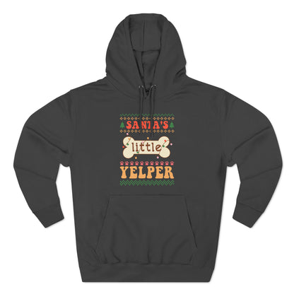 Santa's Little Yelper Christmas Ugly Sweater Pullover Hoodie