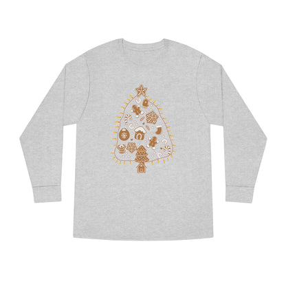 Gingerbread Cookie Christmas Tree Christmas Long Sleeve T-Shirt