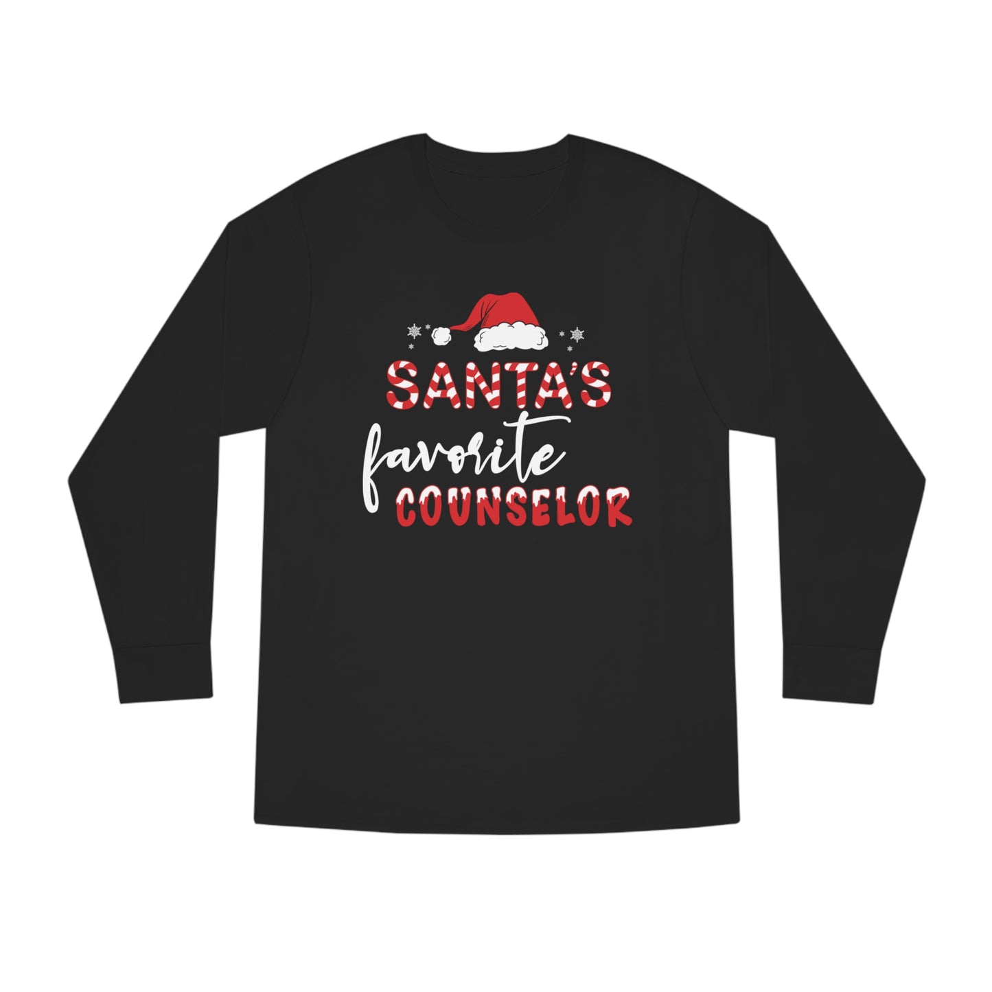 Santa's Favorite Counselor Christmas Long Sleeve Tee