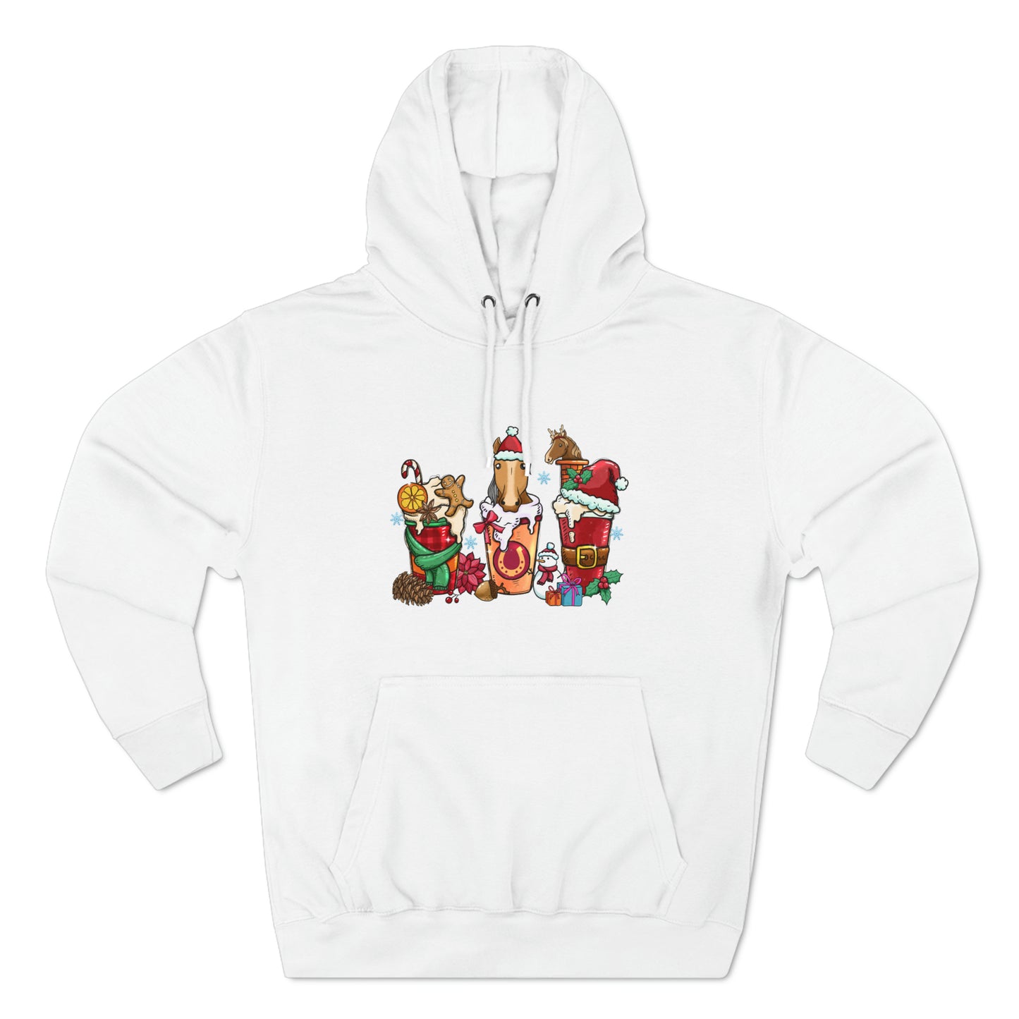 Horse Christmas Latte Pullover Hoodie