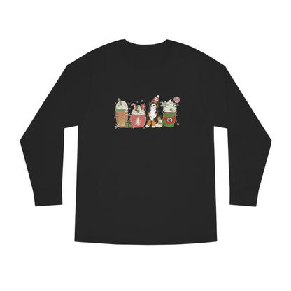 Australian Shepherd Dog Latte Christmas Long Sleeve Tee
