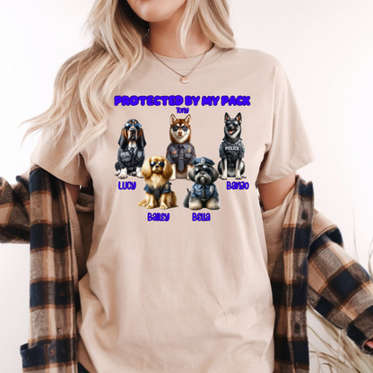 Custom Protected By My Pack Short Sleeve Tee