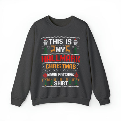 This is My Hallmark Christmas Movie Watching Shirt Ugly Sweater Sweatshirt