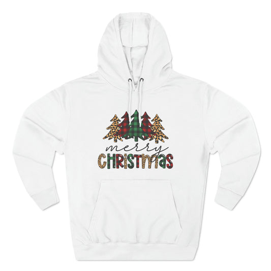 Merry Christmas Plaid Trees Pullover Hoodie