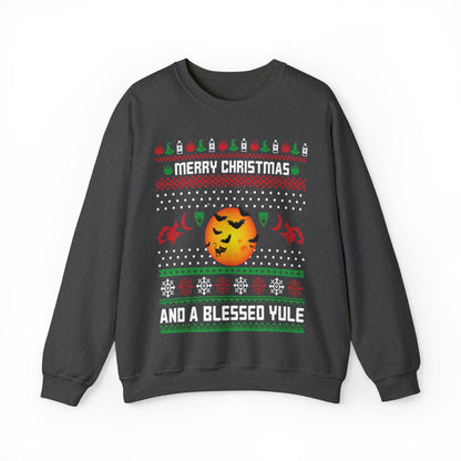Merry Christmas and a Blessed Yule Christmas Ugly Sweater Sweatshirt