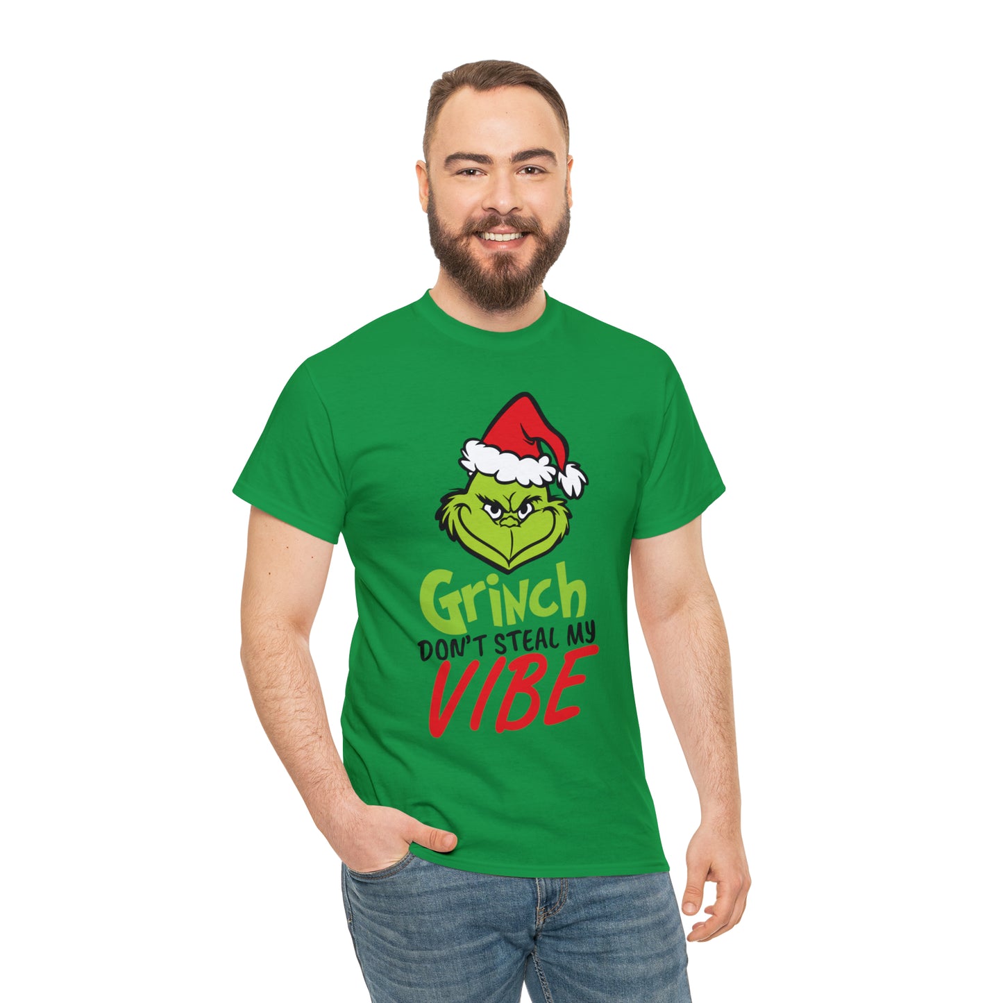 Grinch Don't Kill My Vibe Design 2 Christmas Short Sleeve Tee