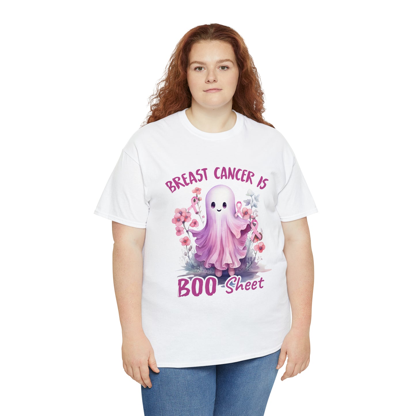 Breast Cancer Is Boo Sheet Halloween Short Sleeve Tee