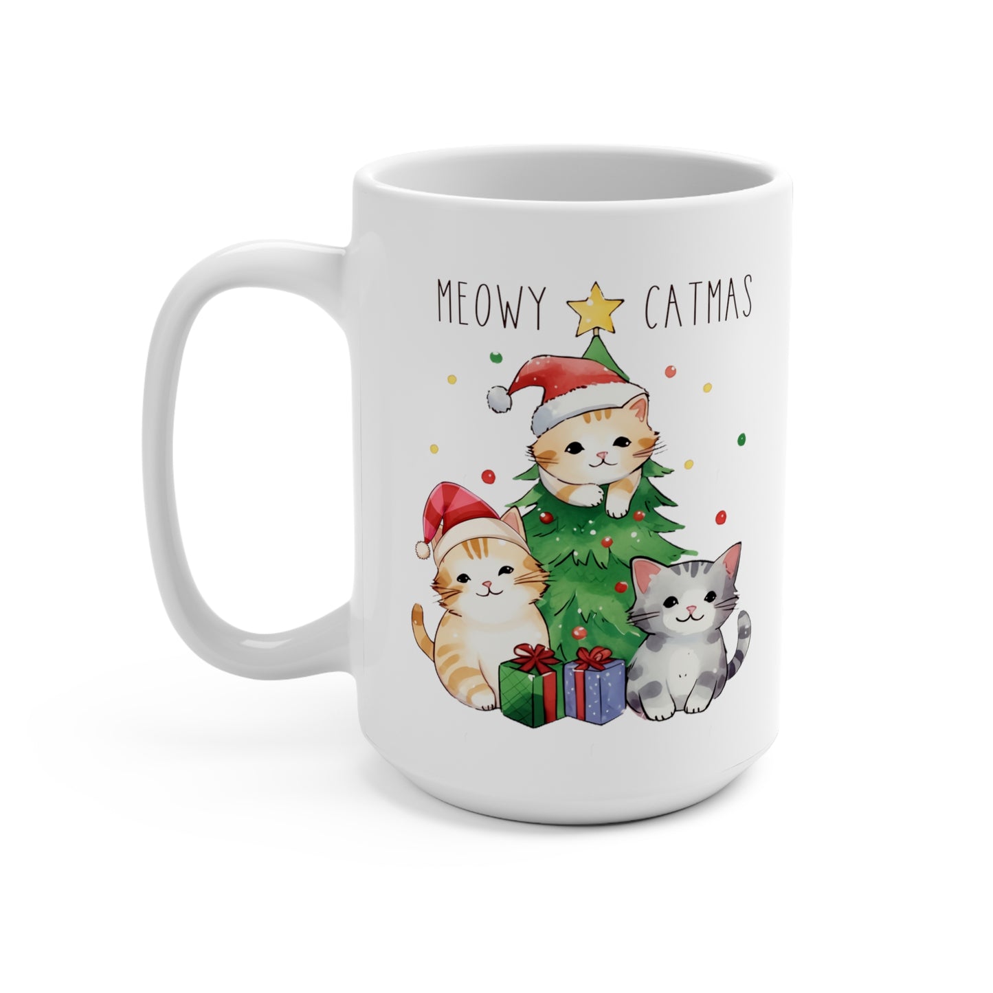 Meowy Catmas Mug 15oz