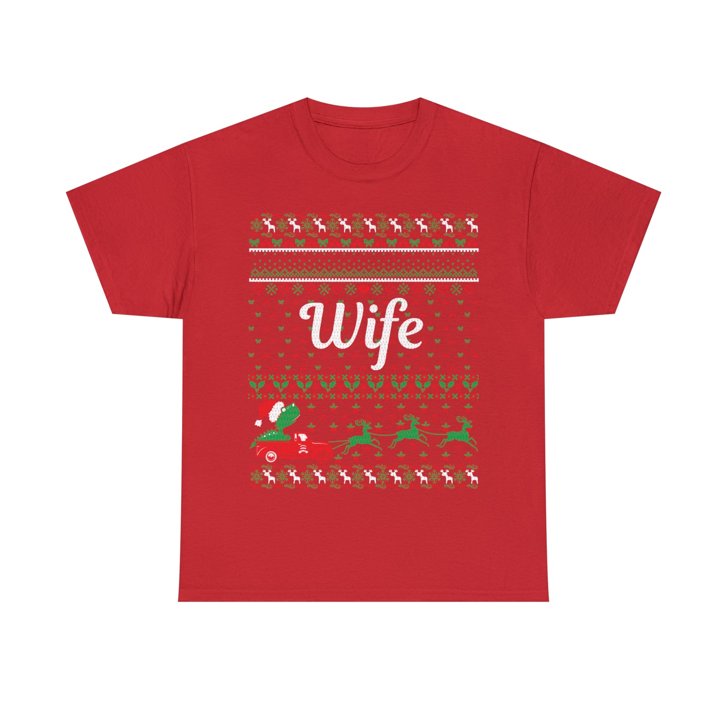 Wife Christmas Ugly Sweater Short Sleeve Tee