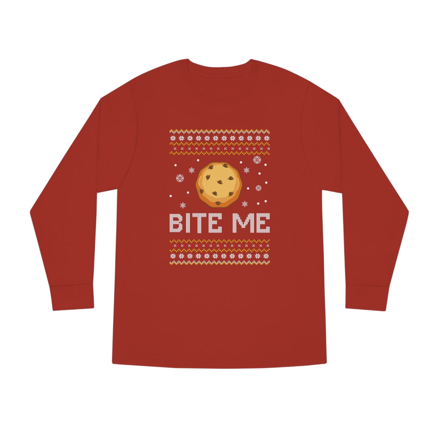 Cookie Bite Me Christmas Ugly Sweater Long Sleeve T-shirt