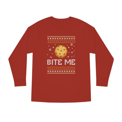Cookie Bite Me Christmas Ugly Sweater Long Sleeve T-shirt