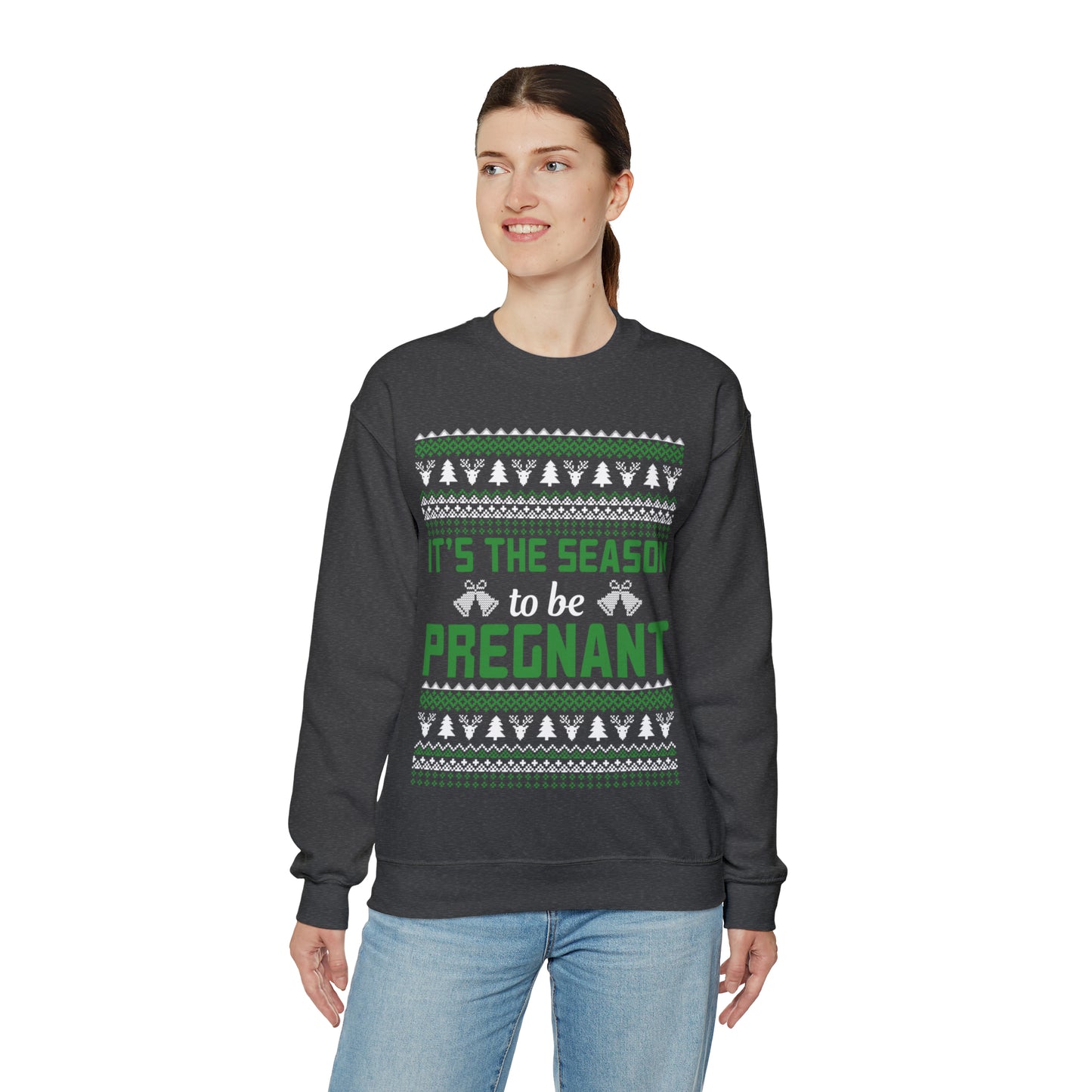 It's the Season To Be Pregnant Christmas Ugly Sweater Sweatshirt