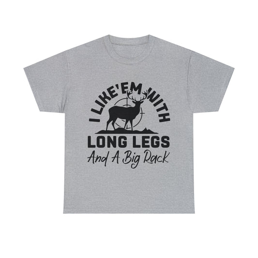 I Like 'Em With Long Legs and a Big Rack Hunting Short Sleeve Tee