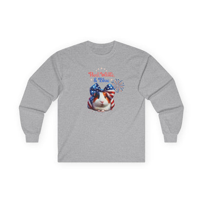 Red White And Blue Guinea Pig Long Sleeve T-Shirt