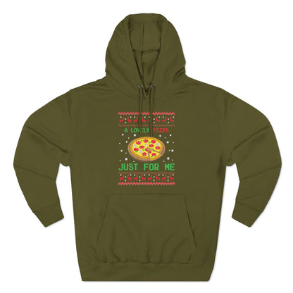 A Lovely Pizza Just For Me Christmas Ugly Sweater Pullover Hoodie