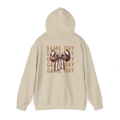 Football Game Day Hoodie Mom Dad Parent Football Lover Coquette BowsPullover