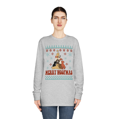 Merry Woofmas Dog Tree Christmas Ugly Sweater Long Sleeve T-shirt