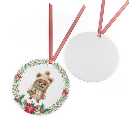 Pomeranian Dog in Sweater Ornament