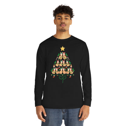 Llama Christmas Tree Christmas Long Sleeve Tee