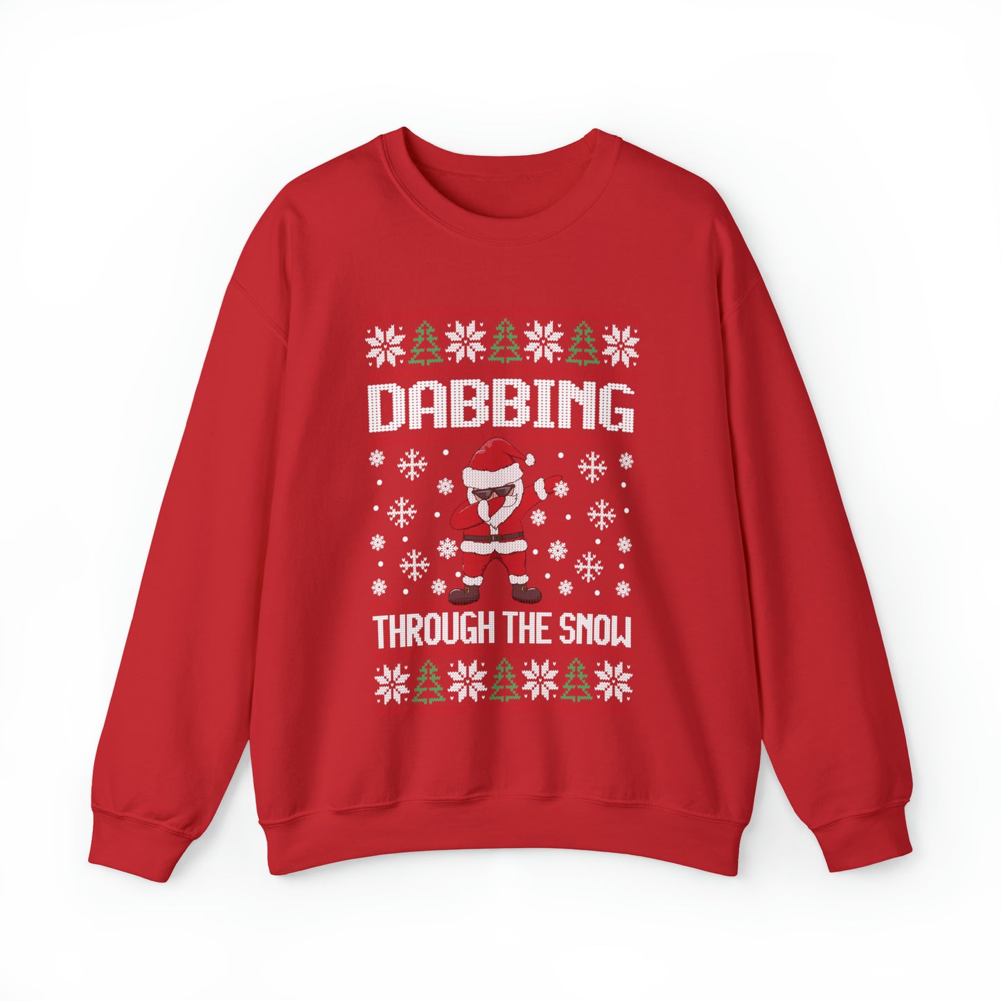 Santa Dabbing Through the Snow Christmas Ugly Sweater Sweatshirt