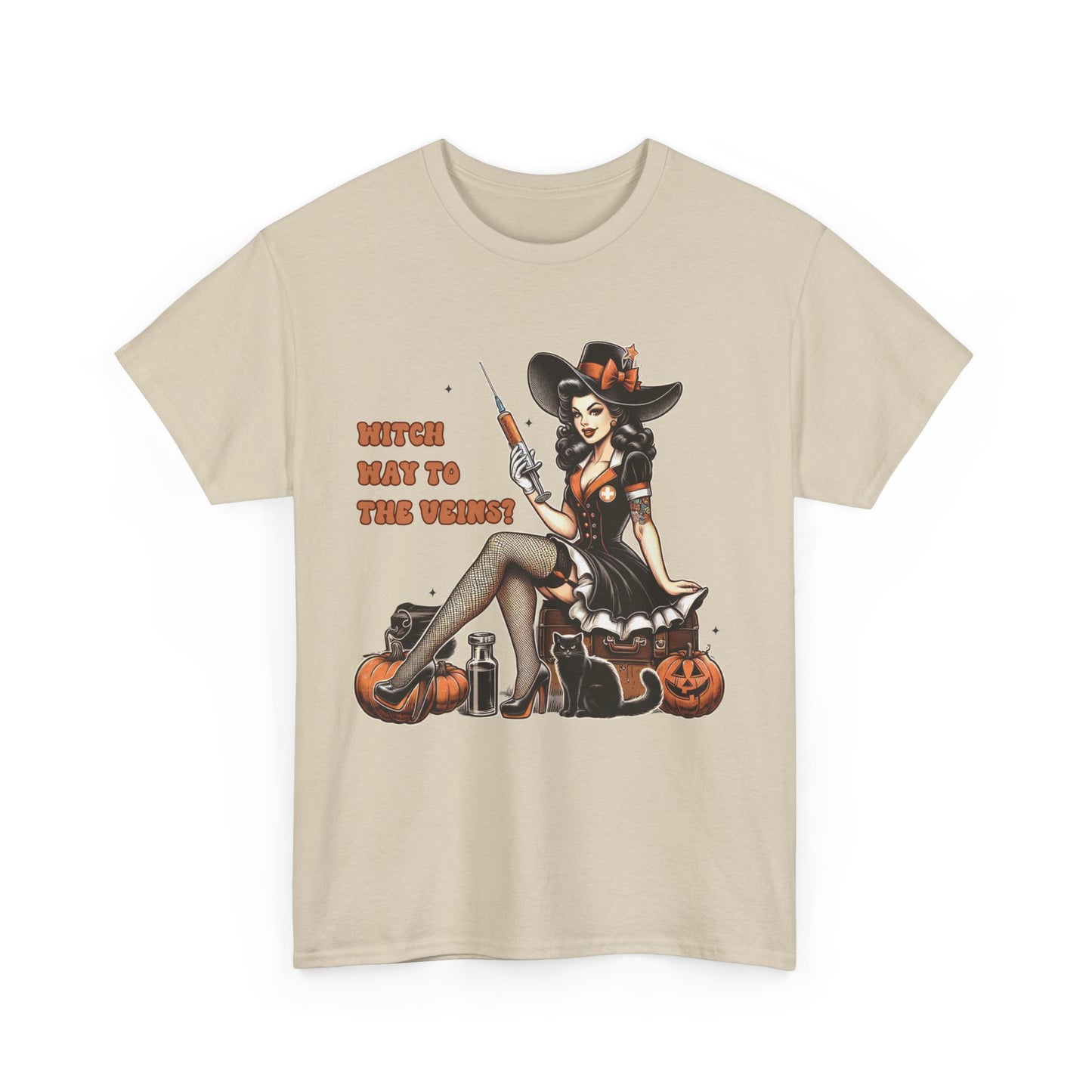 Phlebotomist Halloween Shirt Witch Way To The Veins T-Shirt