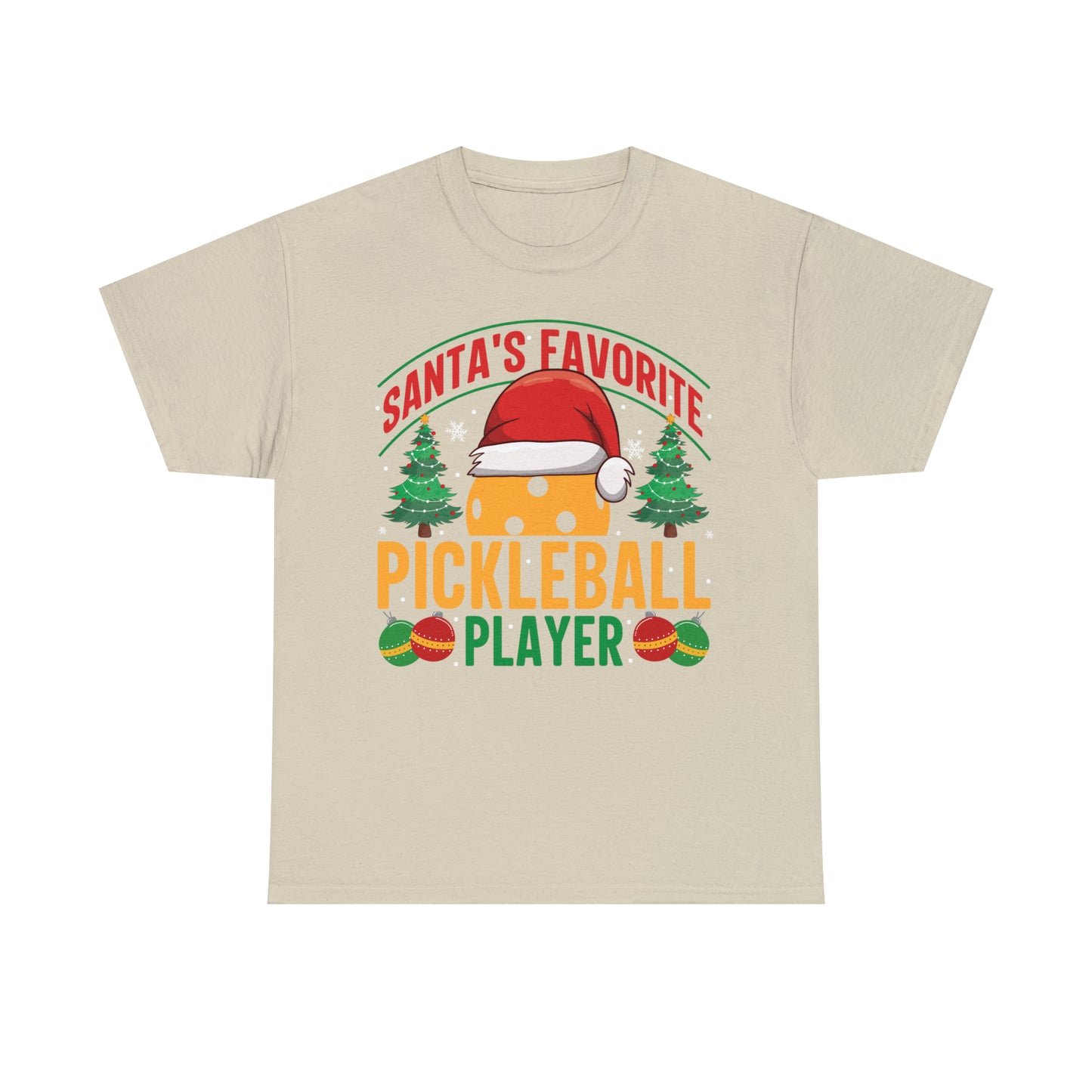 Santa's Favorite Pickleball Player Christmas Short Sleeve Tee