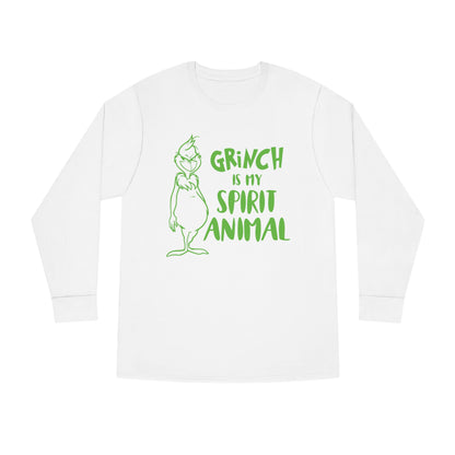 Grinch is My Spirit Animal Christmas Long Sleeve T-Shirt