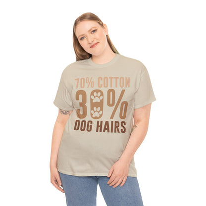 70% Cotton 30% Dog Hairs Short Sleeve Tshirt