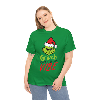 Grinch Don't Kill My Vibe Design 2 Christmas Short Sleeve Tee