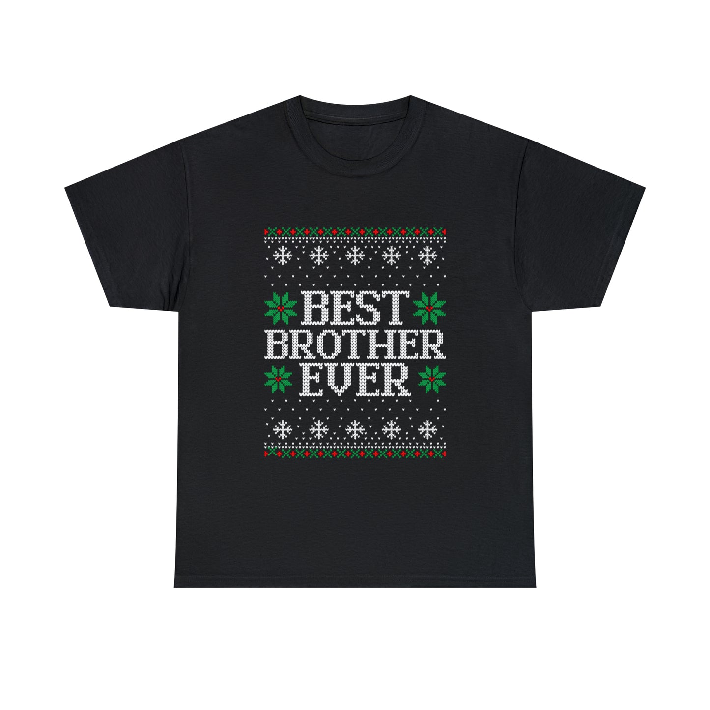 Best Brother Ever Christmas Ugly Sweater Short Sleeve Tee