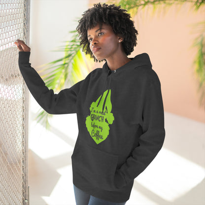 I'm a Real Grinch Before My Coffee Christmas Pullover Hoodie