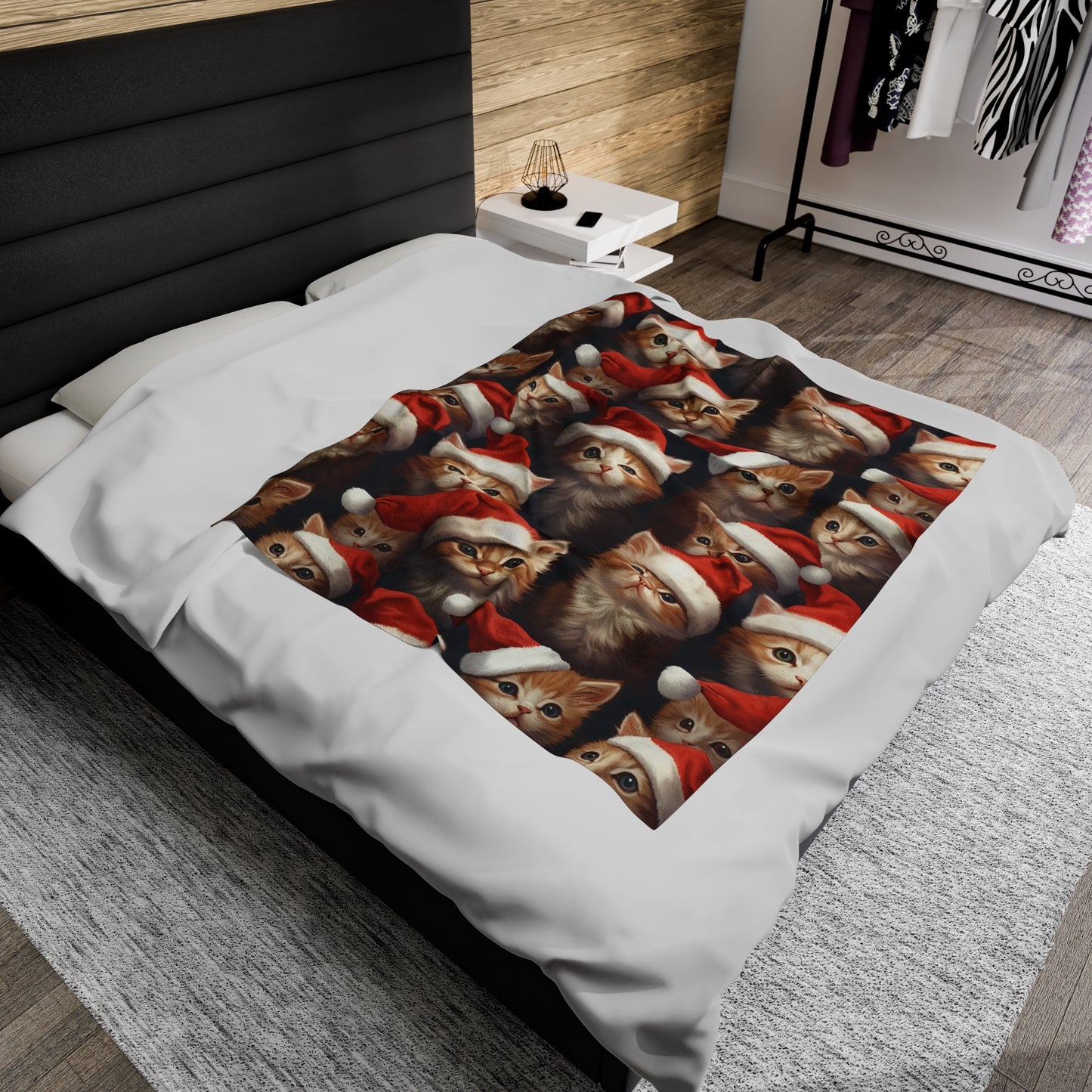 Cats in Santa Hats Blanket