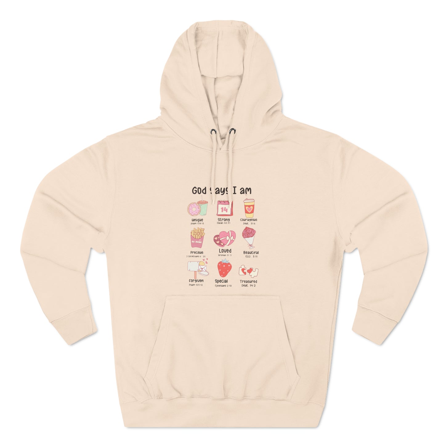 God Says I am Valentine Pullover Hoodie