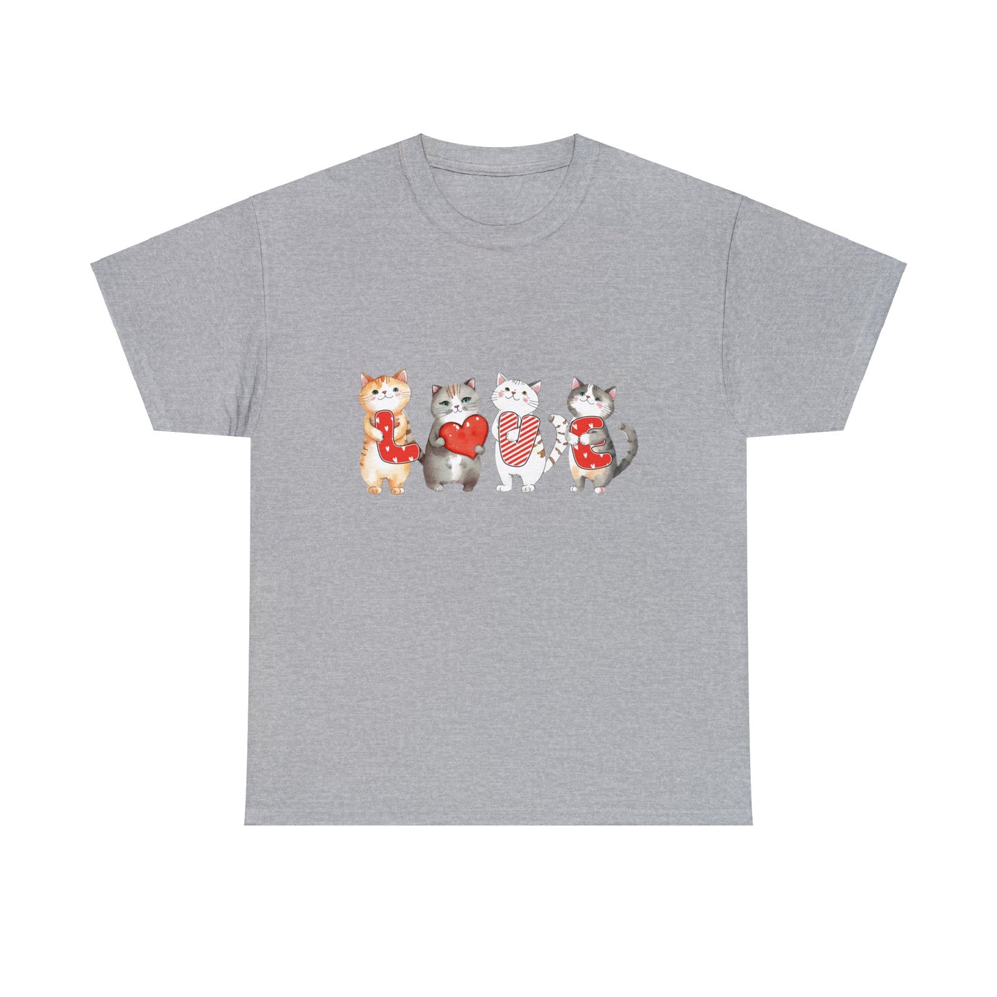 Love Cats Valentine Short Sleeve Tee