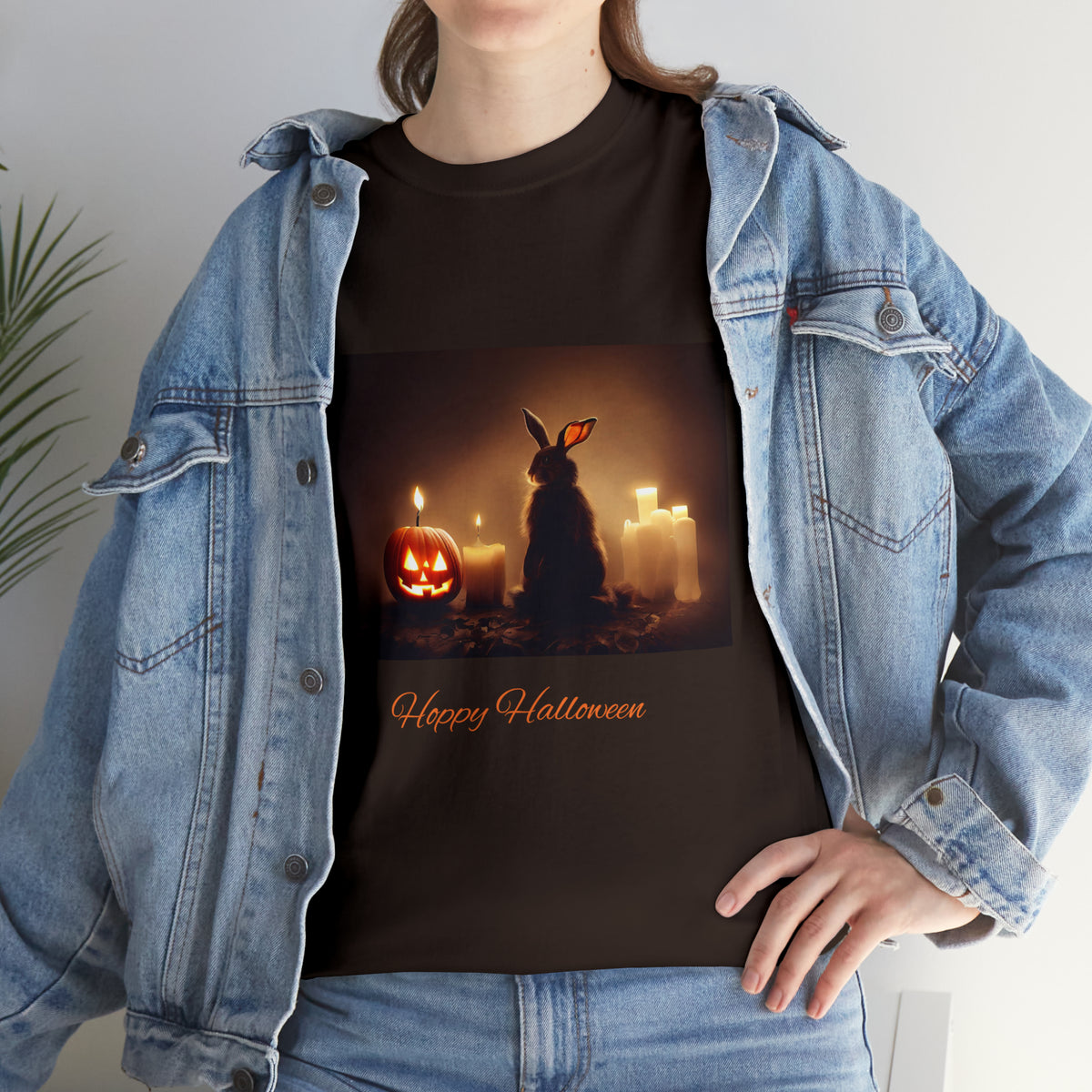Hoppy Halloween Shirt Rabbit lover cotton Tee Tshirt