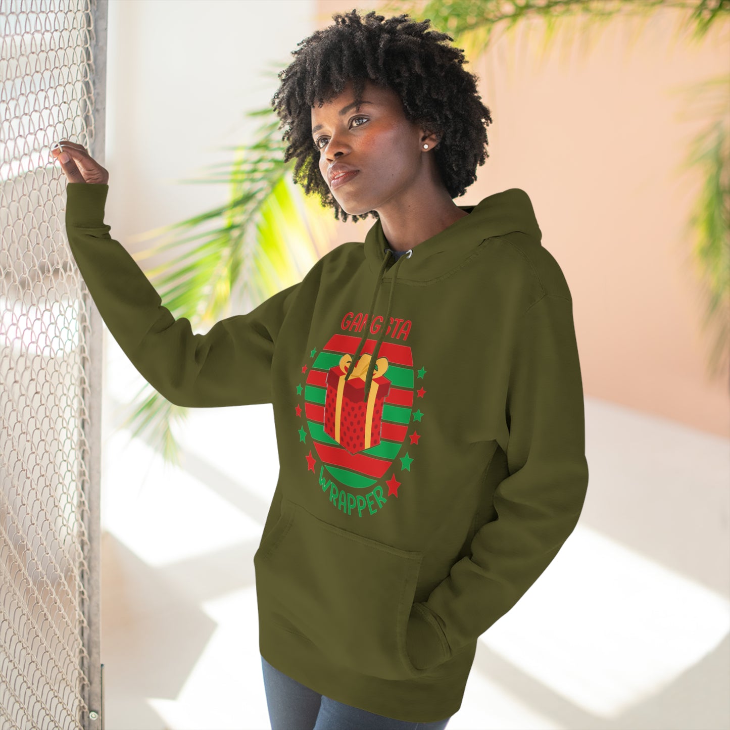 Gangsta Wrapper Christmas Pullover Hoodie