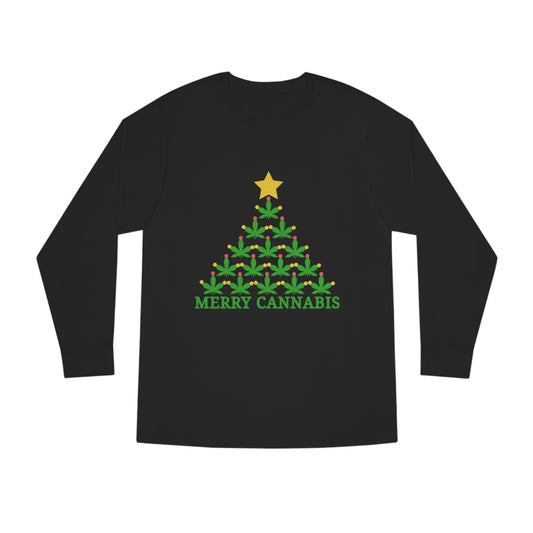 Merry Cannabis Ugly Sweater Long Sleeve Tee