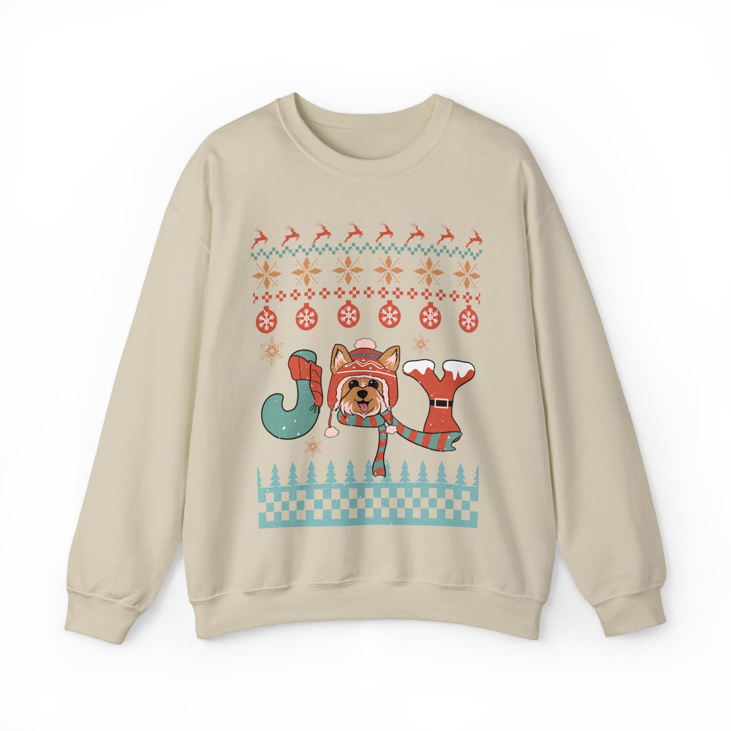 Joy Yorkshire Terrier Yorkie Dog Christmas Ugly Sweater Sweatshirt