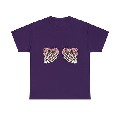 Skeleton Hand on Hearts Valentine Short Sleeve Tee