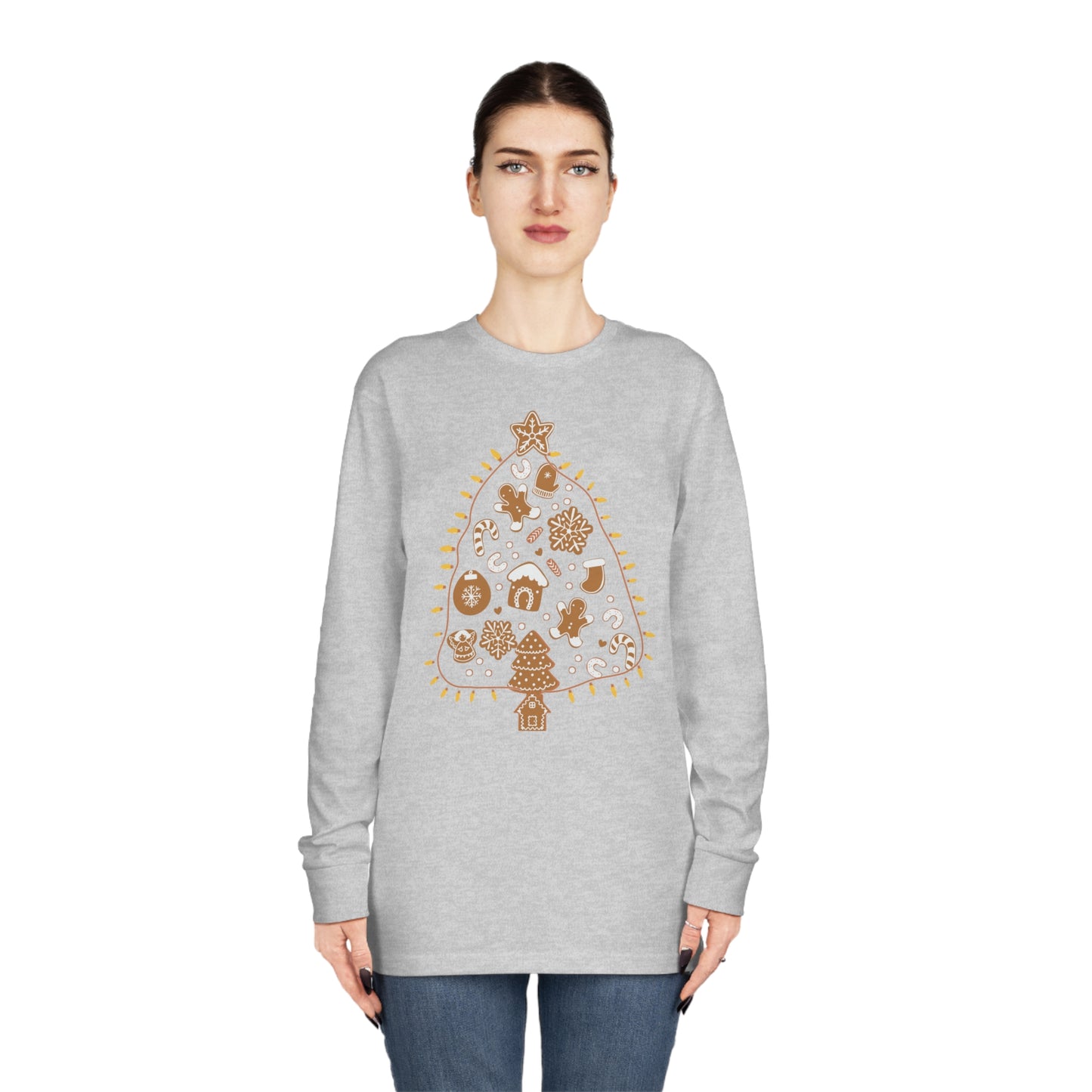 Gingerbread Cookie Christmas Tree Christmas Long Sleeve T-Shirt